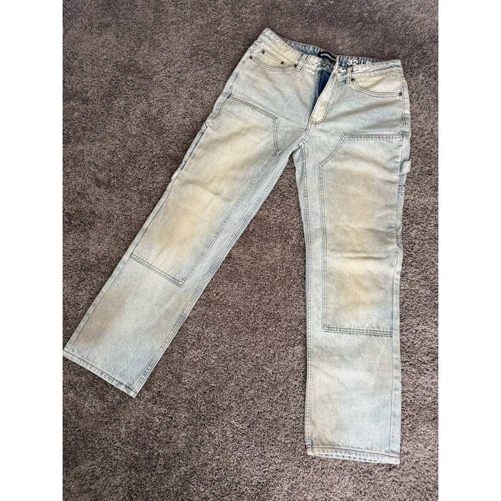 SERENEDE Journey Baggy Carpenter Jeans Men's 32 Light Wash Double Knee